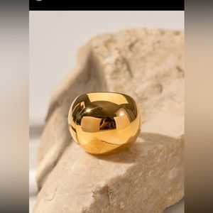 Uworld 1pc Minimalist Ball Design Stainless Steel Ring